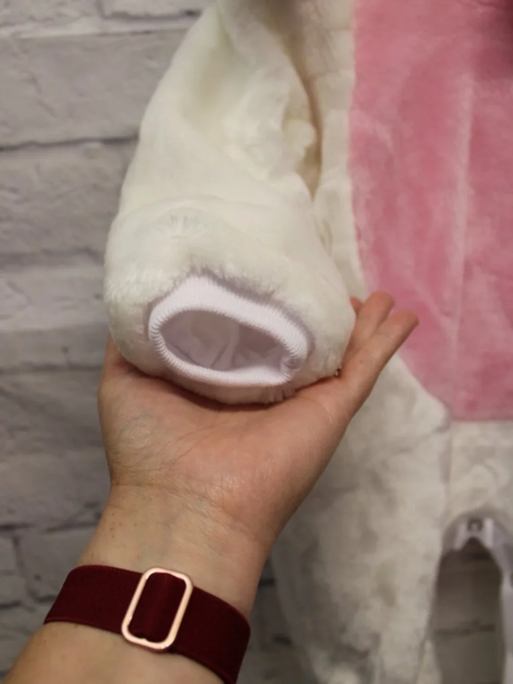 Spencer Gifts 18-24 Months White Bunny Costume Halloween Hooded Detached Footies